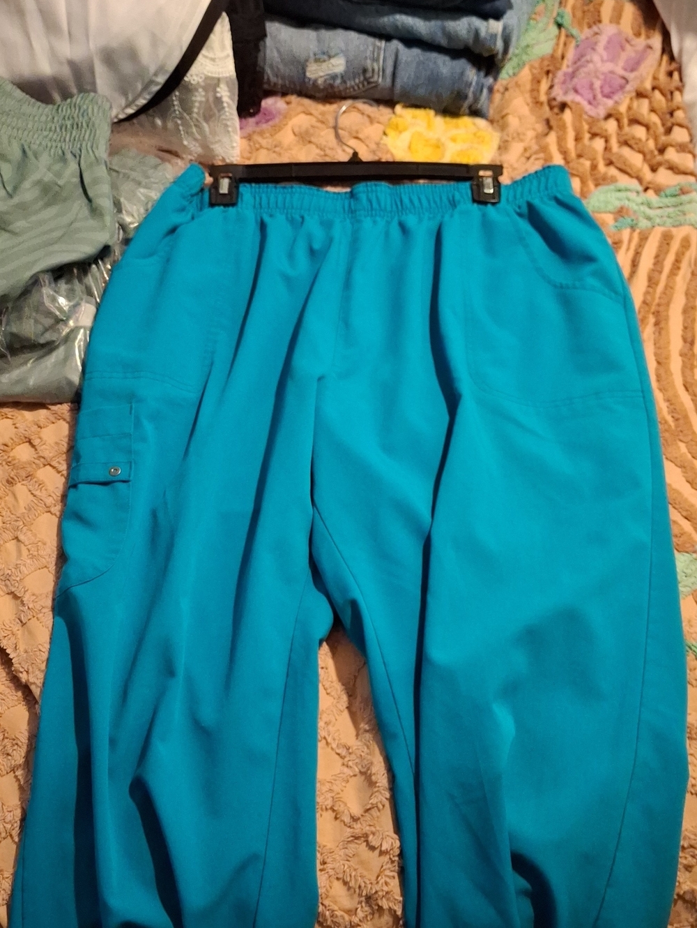 Dickies Teal Elastic-Waist Work Scrub Pants 2xl Preloved - Picture 6 of 8